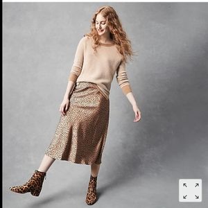 New! J.Crew Leopard Print Shiny skirt